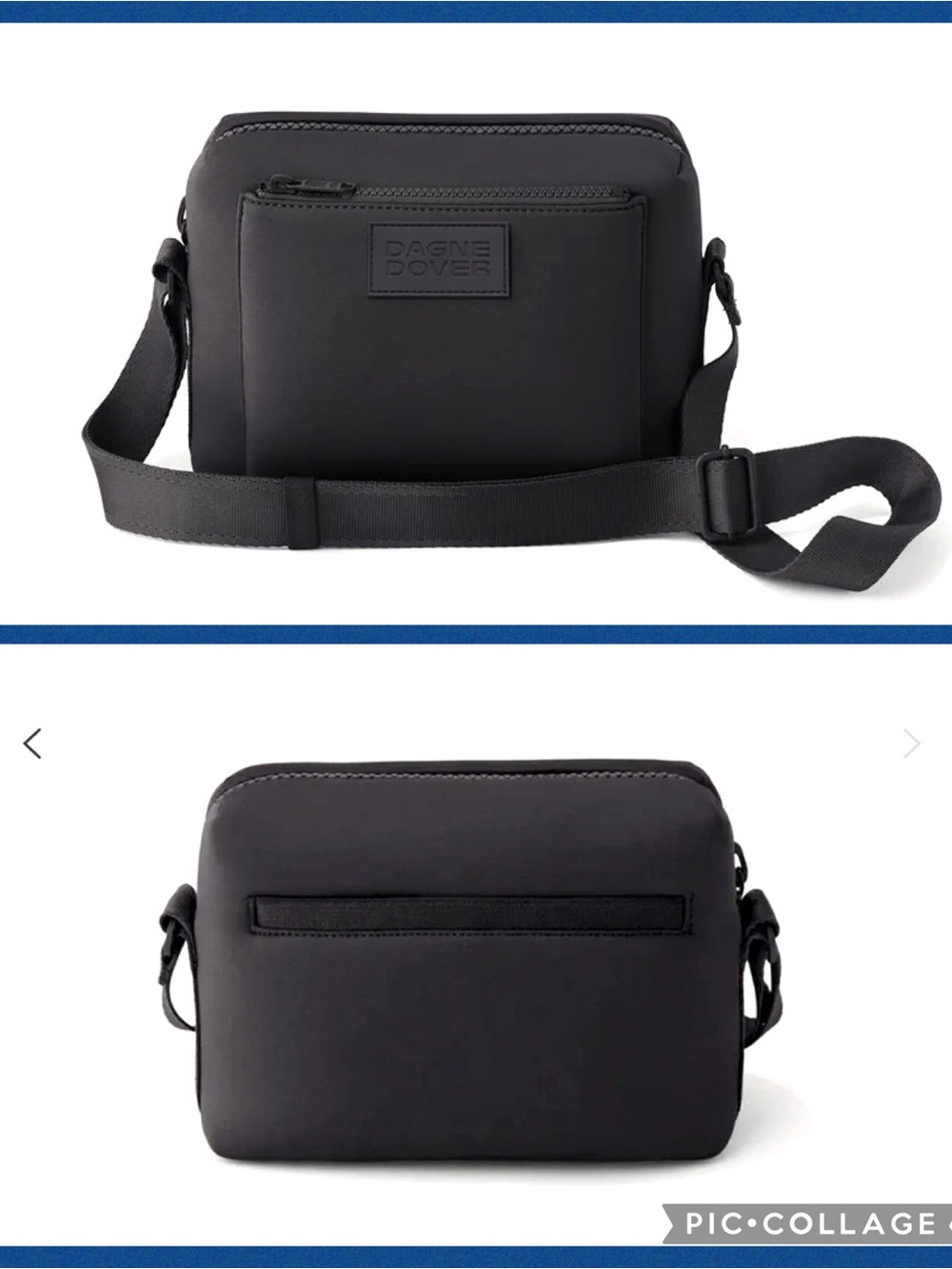 Dagne Dover Micah Neoprene Crossbody Bag, Black